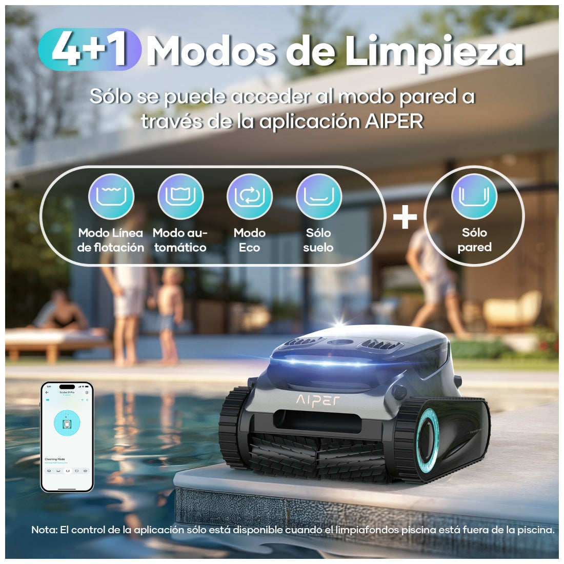 Aiper Scuba S1 PRO robot limpia piscina inalámbrico