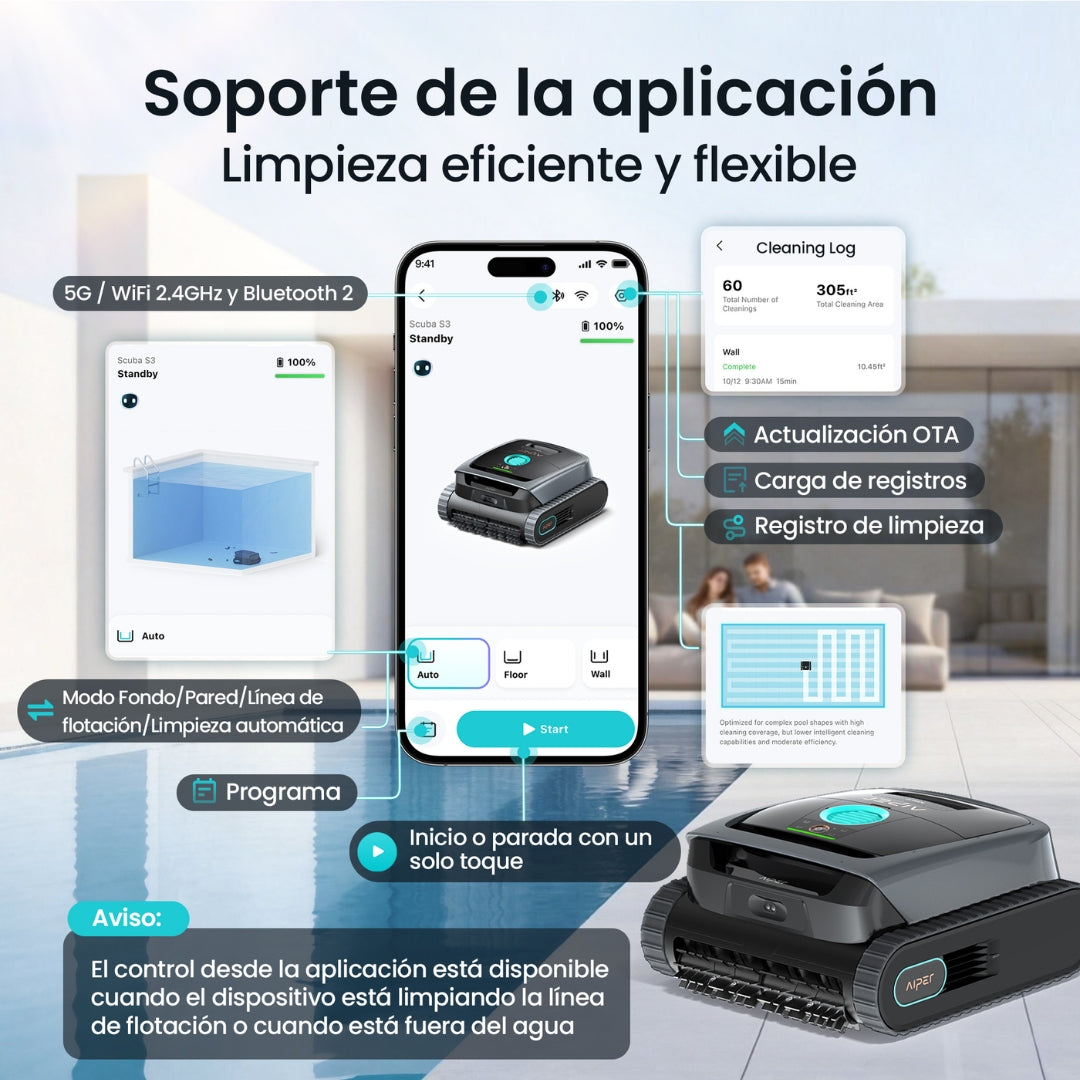 Aiper Scuba S3 Robot Inteligente para Piscinas ( PREVENTA ) entrega despues del 15 de Agosto