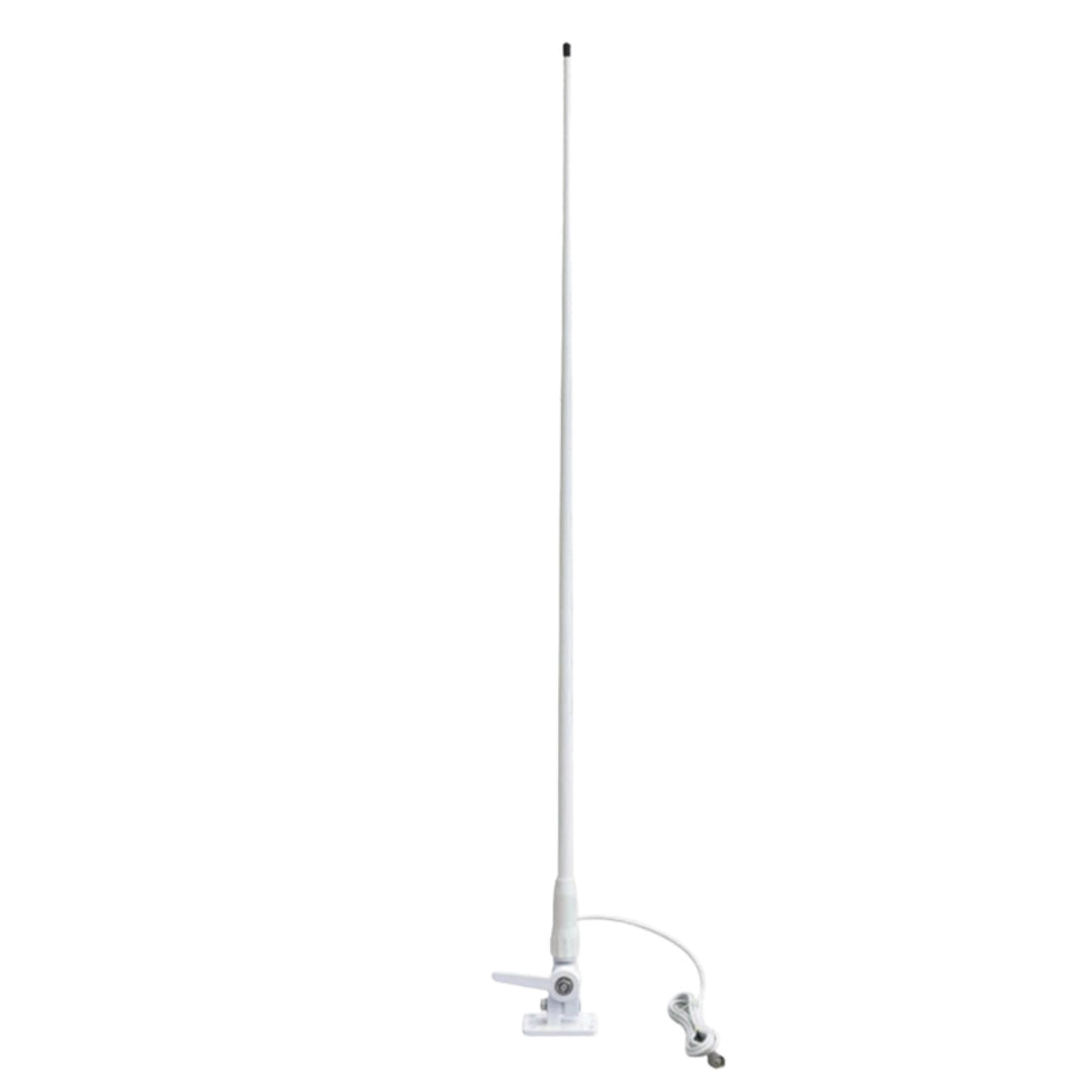 MRF105V-M01 Antena VHF marino fibra 1.10 mts 3.5 dBi con soporte y cable