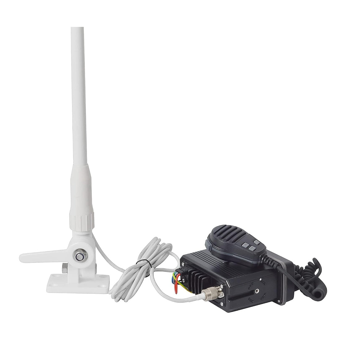 ANTENA VHF MARINA DE FIBRA 5 DBi DE 1.10 MTS DE ALTURA CON BASE/CABLE INCLUIDO