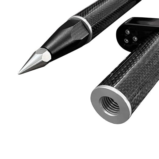 Baston de Fibra de carbono y aluminio 2 mts en 2 tramos para topografia, ingenieria y GNSS