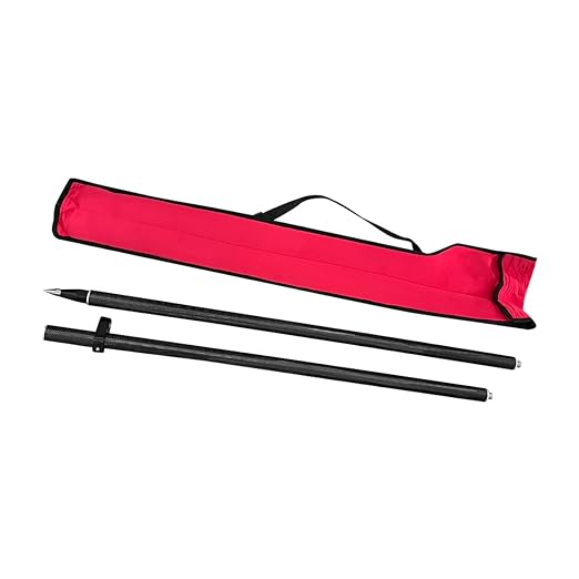Baston de Fibra de carbono y aluminio 2 mts en 2 tramos para topografia, ingenieria y GNSS