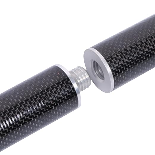 Baston de Fibra de carbono y aluminio 2 mts en 2 tramos para topografia, ingenieria y GNSS